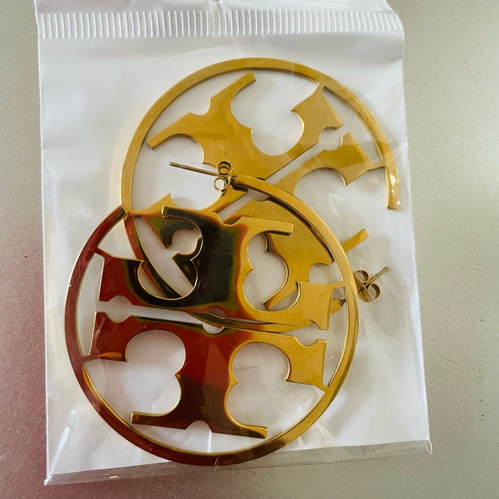 Tory Burch Gold Statement Earrings